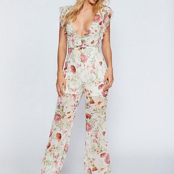 WE ARE KINDRED x FREE PEOPLE Floral Jumpsuit Black - Picture 3 of 12